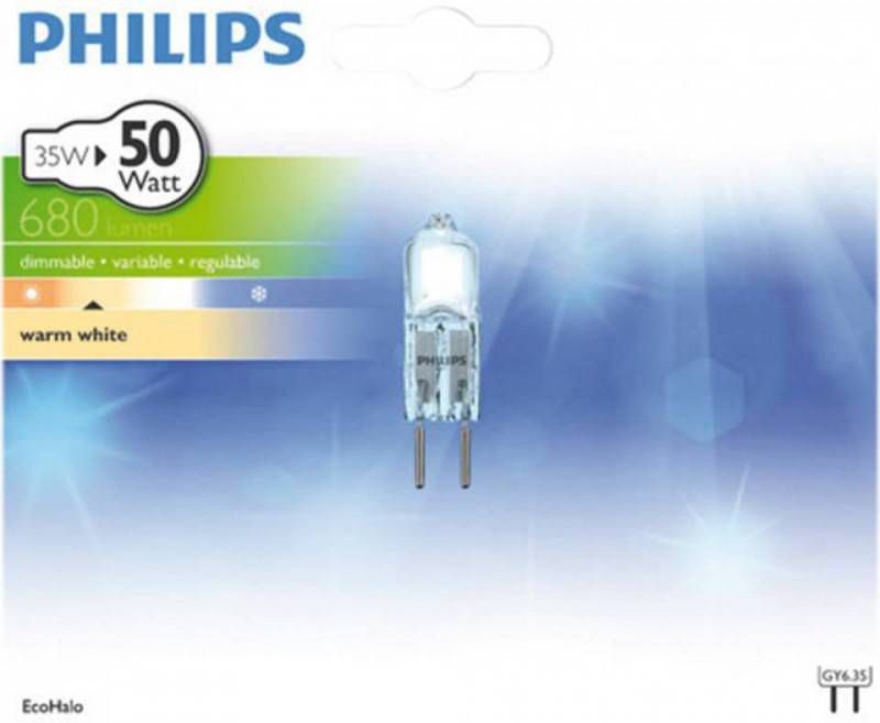 Philips Ecohalo Halogeencapsulelamp 12 V 35 W Gy6 35 Warm Wit