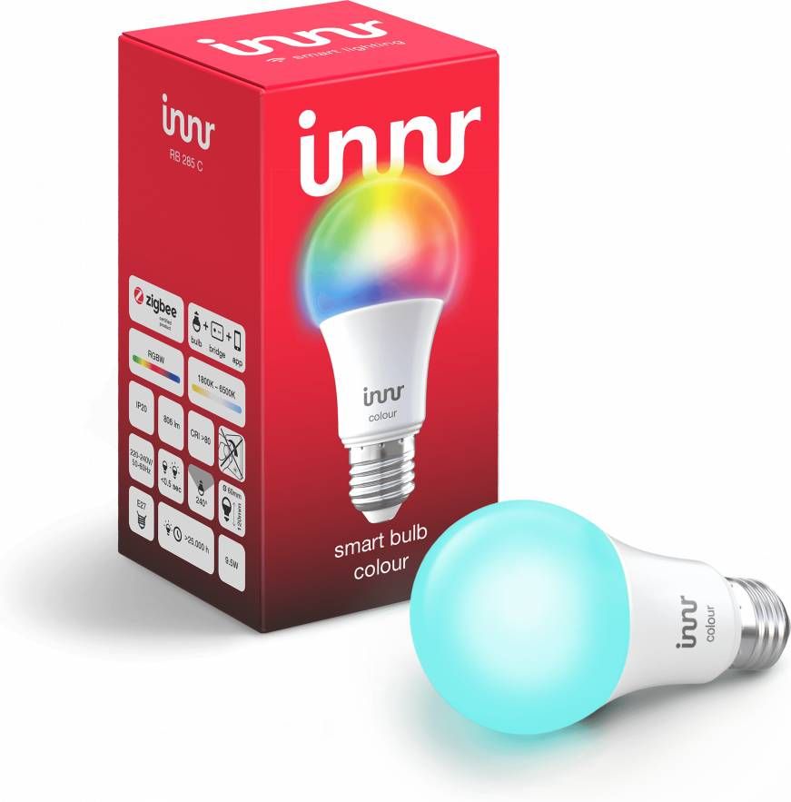 Jorz Innr Connected Lamp E27 Zigbee 3.0 Multicolor + Wit Instelbaar 2200k Tot 6500k Instelbare Intensiteit. online kopen