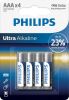 Philips ULTRA Alkaline Batterijen 4 pack AAA 1, 5 Volt online kopen