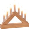 Merkloos Houten Kaarsenbrug Met Led Verlichting Warm Wit 7 Lampjes 21 Cm Kerstverlichting Figuur online kopen