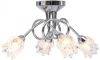 VidaXL Plafondlamp Met Glazen Bloem Lampenkappen Voor 4 X G9 Peertjes online kopen