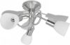 VidaXL Plafondlamp Met Glazen Kappen Voor 3 X E14 Peertjes online kopen