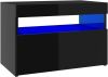 VidaXL Tv meubel Met Led verlichting 60x35x40 Cm Hoogglans Zwart online kopen