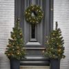 Black Box Glendon Set Van 2 Kerstbomen En Kerstkrans Led online kopen