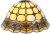 Clayre & Eef Lampenkap Tiffany Ø 25x15 cm Beige Rood Glas Driehoek online kopen