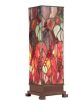 Clayre & Eef Tiffany Tafellamp 12x12x35 cm Rood Groen Glas Rechthoek online kopen