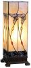 Clayre & Eef Tiffany Tafellamp 18x18x45 cm Beige Bruin Glas Rechthoek online kopen