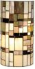 Clayre & Eef Tiffany Wandlamp Cylinder Uit De Mosaic Serie Groen, Ivory, Multi Colour Ijzer, Glas online kopen