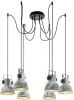 EGLO Hanglamp 6 lichts Barnstaple Hout/oud zink/zw online kopen