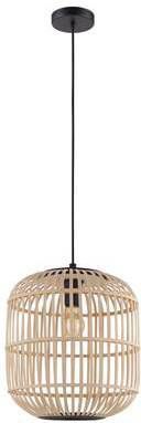 EGLO Hanglamp BORDESLEY zwart/ø35 x h110 cm/excl. 1x e27(elk max. 28w)/van staal en hout hanglamp hanglamp hanglamp hanglamp plafondlamp lamp eettafellamp eettafel keukenlamp online kopen