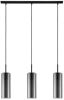 Eglo Glazen hanglamp Keyns 3 lichts zwart met smoke glas 32467 online kopen