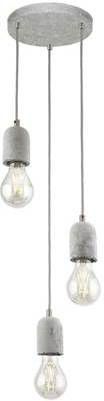 Eglo Vide pendel hanglamp Silvares 3 lichts betongrijs 95523 online kopen