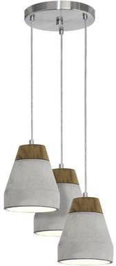 Eglo Hanglamp Tarega 3 lichts betongrijs met hout 95526 online kopen