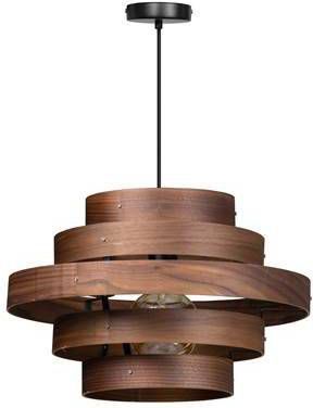 ETH Stoere hanglamp Walnut 5 rings houtbruin 05 HL4452 77 online kopen