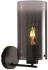 Freelight Wandlamp Ventotto Zwart & Smoke Glas 33cm online kopen