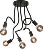 Highlight Plafondlamp Flex Zwart Mat Zwart 50cm 5 Lichts online kopen