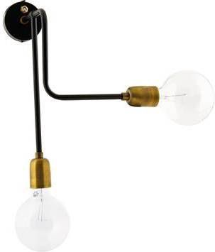 House Doctor Wall Lamp, Molecular, Black/brass 18x30cm online kopen
