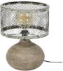 Hoyz Collection Hoyz Tafellamp Industrieel Massief Houten Bolle Voet online kopen
