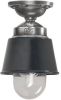 KS Verlichting Plafondlamp Kostas antraciet aluminium E27 binnen en verandalamp online kopen