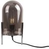 Leitmotiv Tafellampen Table lamp Glass Bell grey chrome frame Zilverkleurig online kopen