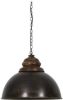 Light & living Hanglamp Ø52x40 cm LEIA zwart zink+kop hout bruin online kopen