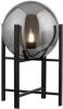Searchlight Oldham Tafellamp mat zwart met smoke glas online kopen