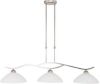 Lamponline Lightning Klassieke Hanglamp 3 l. Glas Zilver online kopen