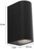 Steinhauer Logan buiten wandlamp 2 lichts cilinder zwart online kopen