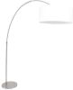 Steinhauer Booglamp Gramineus 50 Rvs met witte lampenkap 9903ST online kopen