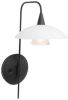 Steinhauer Design wandlamp Tallerken zwart met witte kap 2656ZW online kopen