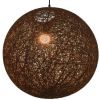 VidaXL Hanglamp rond E27 55 cm bruin online kopen