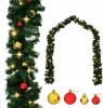 VidaXL Kerstslinger versierd met kerstballen en LED lampjes 10 online kopen