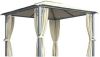 VIDAXL Prieel met gordijn en LED lichtslinger 3x3 m aluminium cr&#xE8, me online kopen