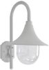 VidaXL Tuin wandlamp E27 42 cm aluminium wit online kopen