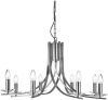 Searchlight Hanglamp Ascona 8 lamps zilver gesatineerd online kopen