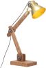 VIDAXL Bureaulamp industrieel rond E27 58x18x90 cm messingkleurig online kopen