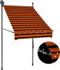 VIDAXL Luifel handmatig uittrekbaar met LED 100 cm oranje en bruin online kopen