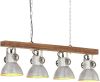 VIDAXL Plafondlamp industrieel E27 mangohout zilverkleurig online kopen