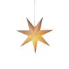 KONSTSMIDE Sierster witte papieren ster, verlicht, met zilverkleurige strepen, 7 punten(1 stuk ) online kopen